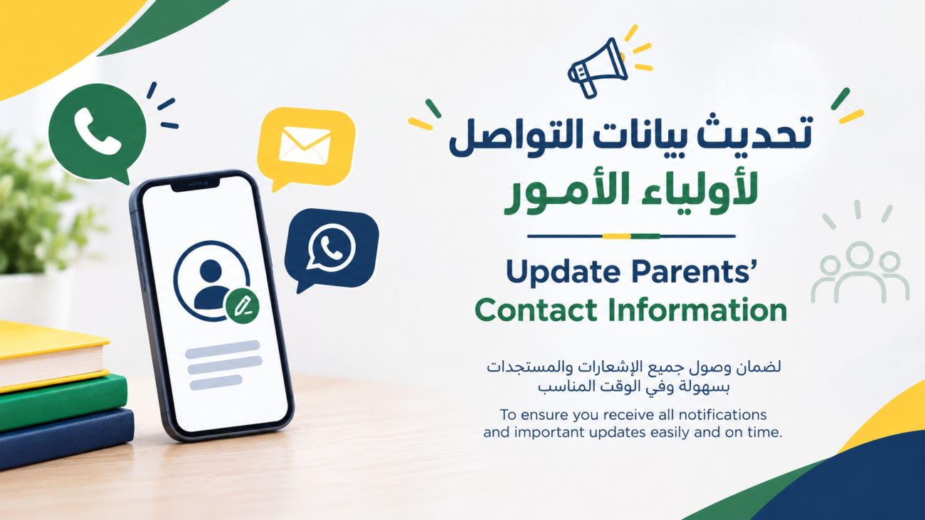 تحديث بيانات التواصل لأولياء الأمور